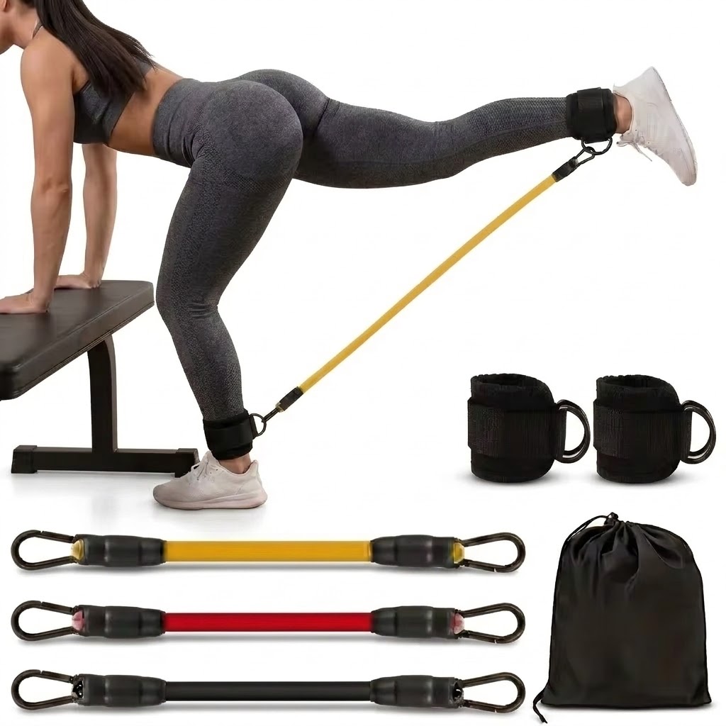 Yoga Fitness Resistance Band - Ensemble de 5 bandes de résistance